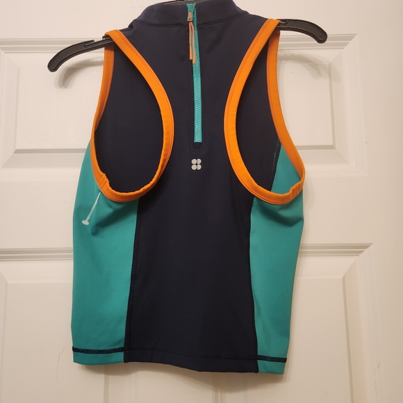 Sweaty BettyT-shirt de Mulher Power Zip Back Workout Tank Top - Picture 6 of 7